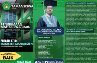 Penerimaan Mahasiswa Baru Magister Manajemen Universitas Tamansiswa Padang: Membangun Masa Depan dengan Keunggulan Kompetensi