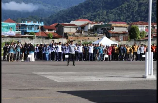 Wako Hendri Pimpin Apel Hari Lingkungan Hidup di Bancalaweh