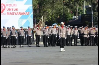 Kapolres Tanah Datar Pimpin Upacara HUT Bhayangkara ke-79
