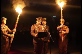 Apel Kehormatan dan Renungan Suci HUT ke-80 RI Digelar di TMP Kusuma Sakti