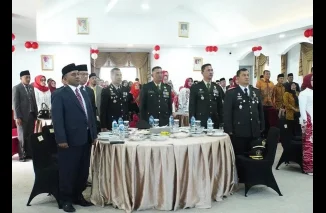Wako Hendri, Wawako Allex, Forkopimda dan Veteran Ikuti Upacara Virtual HUT ke-80 RI