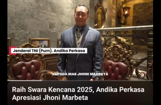 Mantan Panglima TNI Jenderal Andika Perkasa Ucapkan Selamat Kepada Reporter RRI Bukittinggi