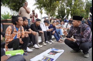 Wako Hendri Arnis Duduk Bersama Mahasiswa, Aspirasi Disampaikan Damai di DPRD