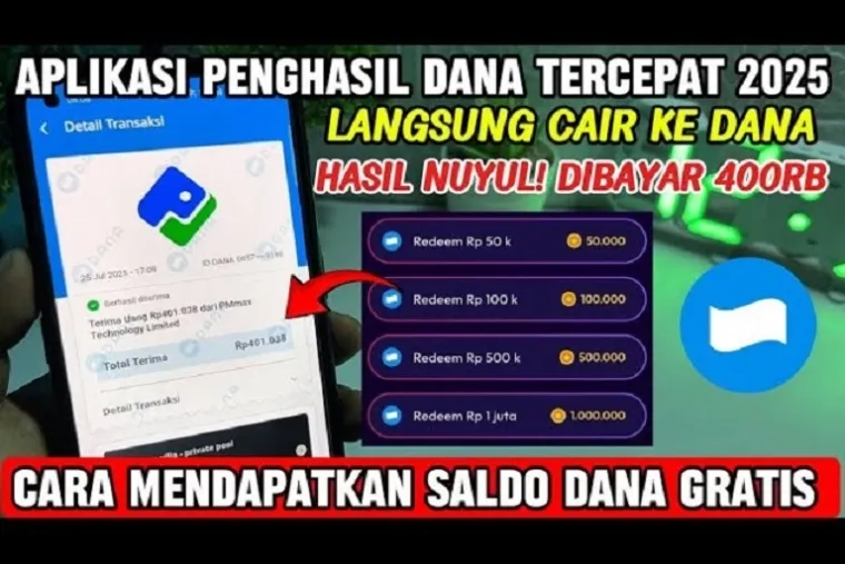 Ilustrasi aplikasi penghasil saldo DANA Gratis 2025. (Foto: @SandiTutorial)
