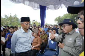 Menteri PU Tinjau Lokasi Rencana Pembangunan Sabo Dam di Tanah Datar