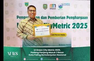 UI Green City Metric 2025, Padang Panjang Masuk 3 Besar Kota Paling Berkelanjutan Nasional