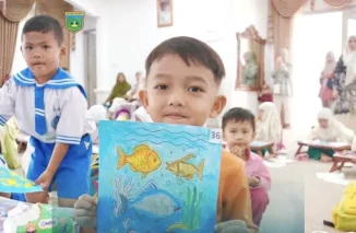 Cinta Ikan Sejak Dini, Anak TK Ramaikan Lomba Mewarnai Forikan