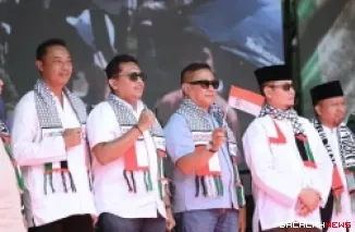 Bukittinggi Gelar Aksi Bela Palestina, Sabtu (18/10/2025). (Foto Kominfo)