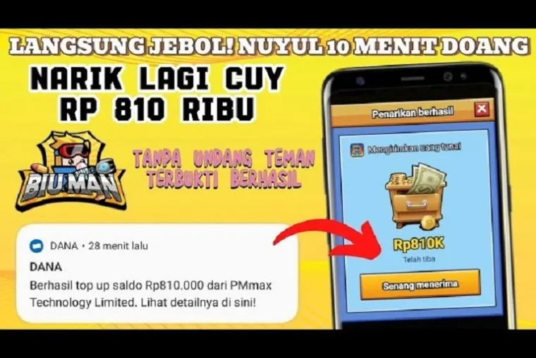 Ilustrasi aplikasi penghasil saldo DANA Gratis 2025. (Foto: @peluangcuanid)