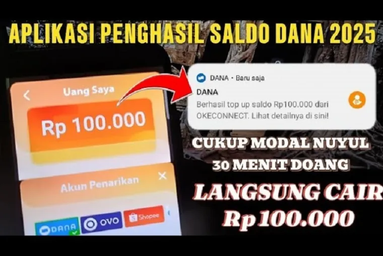 Ilustrasi aplikasi penghasil Uang 2025. (Foto: @peluangcuanid)