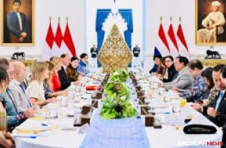 Presiden Republik Indonesia Prabowo Subianto menerima kunjungan Ratu Mxima dari Belanda di Istana Merdeka, Jakarta, pada Kamis, 27 November 2025. Foto: BPMI Setpres.