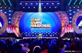 Presiden Prabowo Subianto menghadiri Puncak Peringatan Hari Guru Nasional Tahun 2025 yang digelar di Indonesia Arena, Jakarta, pada Jumat, 28 November 2025. Foto: BPMI Setpres