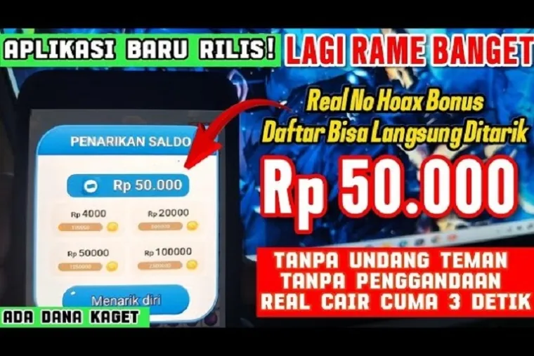 Ilustrasi aplikasi penghasil Uang 2025. (Foto: @peluangcuanid)