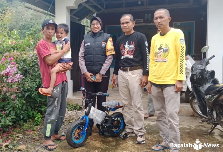 Fikri Korban Galodo Dapat Sepeda dari Haji Isman, Disalurkan L.A Community