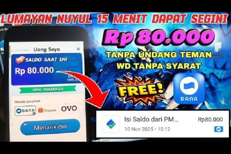 Ilustrasi aplikasi penghasil Uang 2025. (Foto: @peluangcuanid)