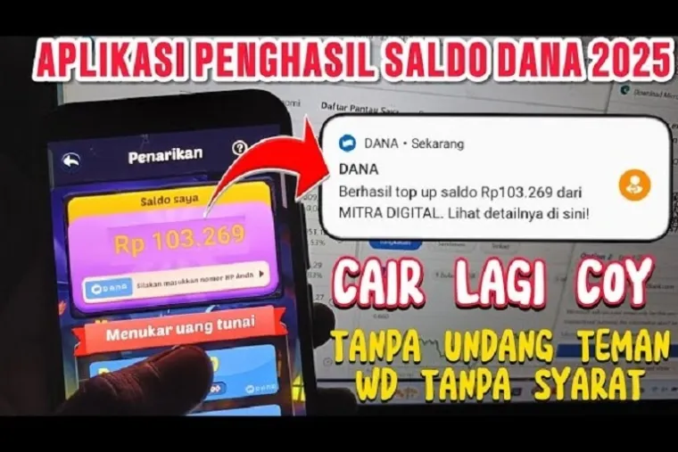Ilustrasi aplikasi penghasil Uang 2025. (Foto: @peluangcuanid)