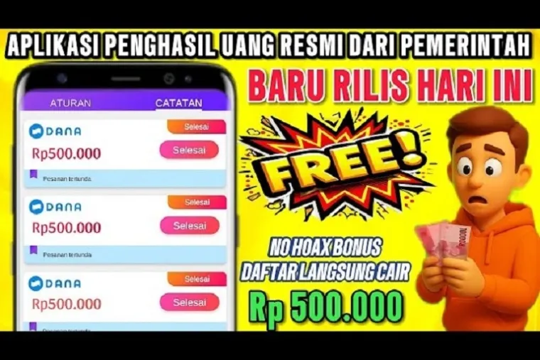 Ilustrasi aplikasi penghasil Uang 2025. (Foto: @peluangcuanid)