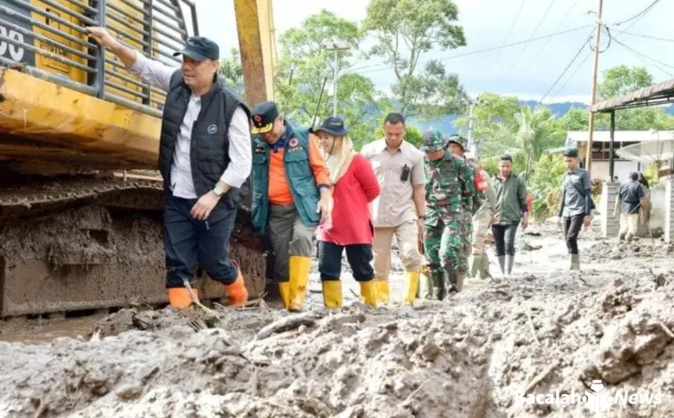 Wabup Agam dan Pengarah BNPB Tinjau Lokasi Galodo di Malalak
