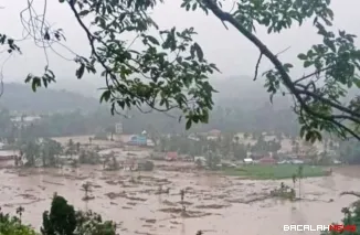 Terlihat kondisi salah satu kampung hancur dampak bencana Hidrometeorologi. Dok