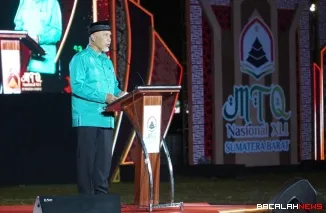 Gubernur Sumbar Mahyeldi saat membuka MTQ ke 41 di Bukittinggi. Foto istimewa
