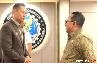 Bupati Tanah Datar Eka Putra menemui Menteri Koordinator Infrastruktur dan Pengembangan Kewilayahan Agus Harimurti Yudhoyono di Jakarta.