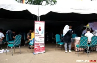 PMI Tanah Datar menggelar Gebyar Donor Darah di Istano Basa Pagaruyung.