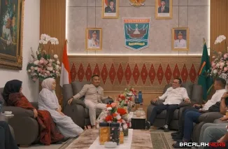 Bupati Eka Putra halal bihalal ke rumah kediaman Wagub Sumbar Vasko di Padang.