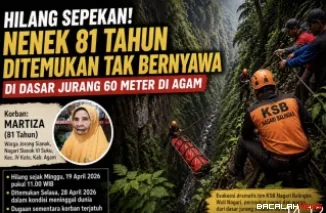 Hilang Sepekan, Nenek 81 Tahun di Agam Ditemukan Tak Bernyawa di Dasar Jurang 60 Meter