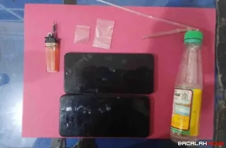 Barang bukti yang diamankan, Satresnarkoba Polres Dharmasraya. (Dok. Ist)