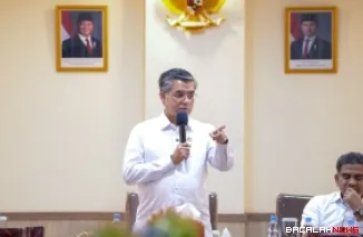 Menaker Yassierli, saat meninjau Balai Besar Keselamatan dan Kesehatan Kerja (BBK3) Jakarta, Selasa. (humas)