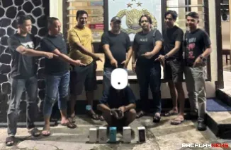 Pelaku curat beserta barang bukti yang diamankan. (Dok. Ist)