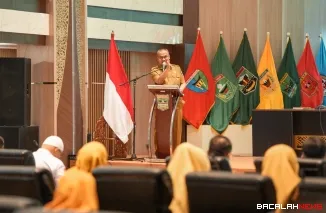 Sekretaris Daerah Provinsi Sumatera Barat Arry Yuswandi membuka Rapat Kerja Daerah Tim Pembina Usaha Kesehatan Sekolah/Madrasah Tingkat Provinsi Sumatera Barat Tahun 2026 di Aula Kantor Gubernur Sumbar