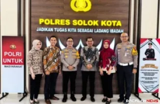 Kunjungan Pemimpin BRI Branch Office Solok, Riandi Rinaldi Tabrani, ke Polres Solok Kota