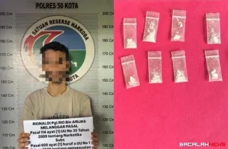 Pelaku beserta barang bukti yang berhasil diamankan.