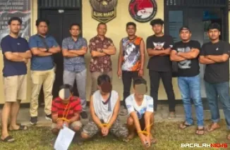 Ketiga pelaku yang diamankan Polres Tanah Datar.