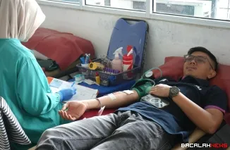 Aksi donor darah yang dilakukan oleh KAI Divre II Sumbar.