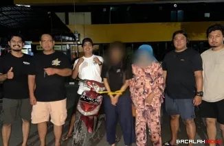 Pelaku yang berhasil diamankan tim kepolisian.