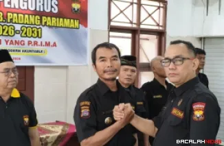 Ketua Senkom Padang Pariaman Hairil Pranata bersama jajaran pengurus dikukuhkan langsung oleh Ketua Senkom Sumatera Barat Riki Abdillah