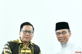 Wakil Wali Kota Padang Maigus Nasir, menyambut kedatangan delegasi Universiti Kuala Lumpur (UniKL), Malaysia, dalam jamuan makan malam di Kediaman Resmi Wakil Wali Kota, Jumat (1/5/2026).