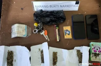 Barang bukti yang berhasil diamankan.