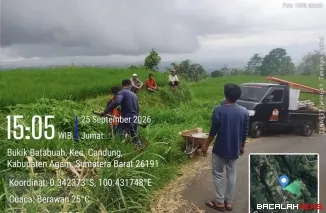 Cegah Kecelakaan di Rawan Tikungan, Bukik Batabuah Pasang Kaca Cembung
